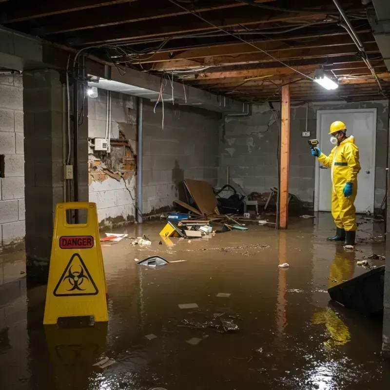 Flooded Basement Electrical Hazard in Susquehanna Trails, PA Property